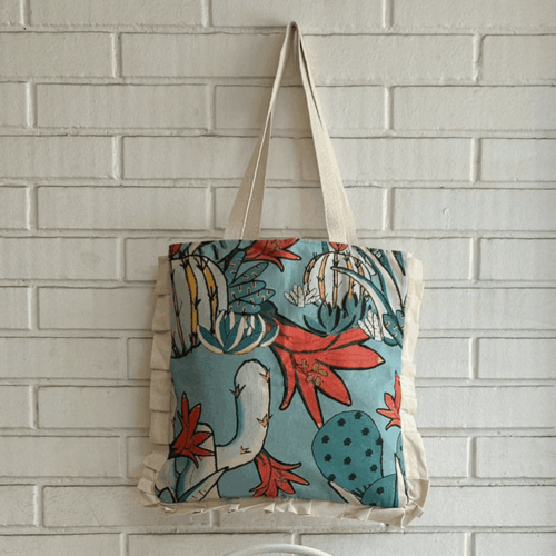 Bolso Añañuca Diseño Cactus Azul Vuelos