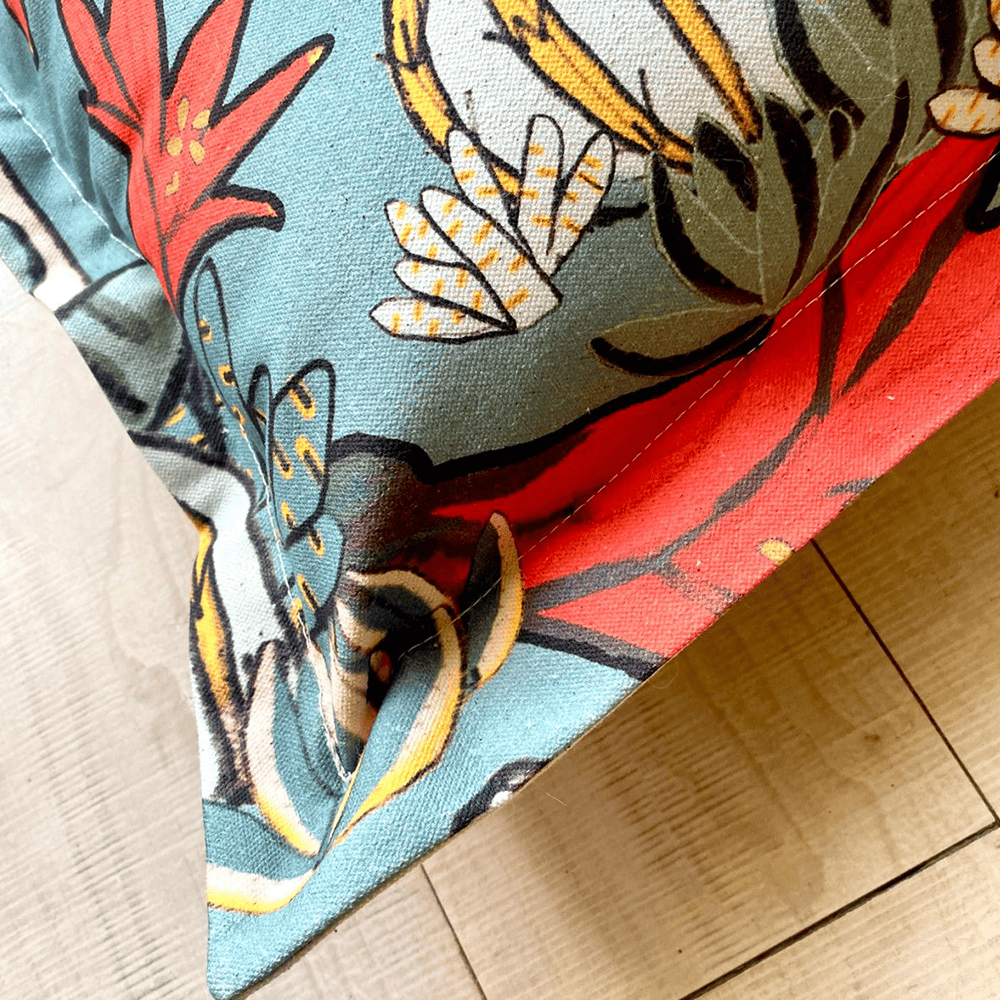 Funda de cojín Añañuca Diseño Cactus Azul Borde - Imagen 5