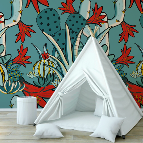 Papel Mural Añañuca cactus