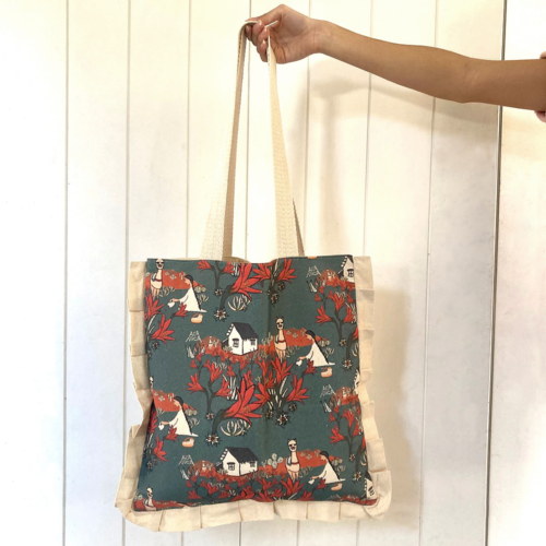 Bolso Añañuca Diseño Casita Turquesa Vuelos